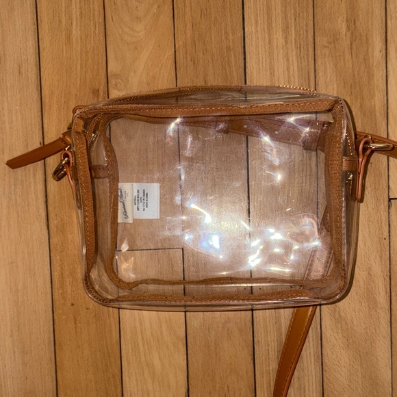 Target Clear Crossbody Bag with Brown Trim - Picture 2 of 5